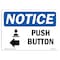 Signmission OSHA Notice, 5" Height, Push Button Left Arrow Sign With Symbol, 7" X 5", Landscape OS-NS-D-57-L-17922 - alternate 1